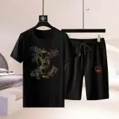new louis vuitton lv hawaiian t shirt shorts blanc noir s_a77304